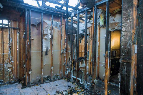 Professional Fire Damage Removal technician working in Lead, SD